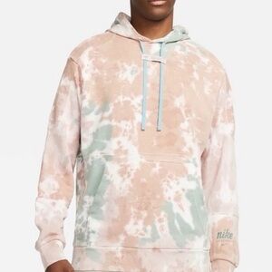UNISEX Nike Men's Pastel Tie-Dye Hoodie - Pink, Green, White